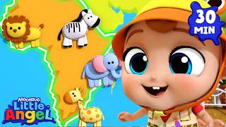 learn animals around world little angel kids songs nursery