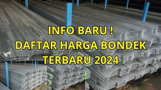 Update Baru! Harga Bondek Dengan Macam Ketebalan Tahun 2024