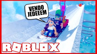 ŠÍLENÁ JÍZDA NA SANÍCH S MAKKY!😍😂 Roblox w/@Makousek