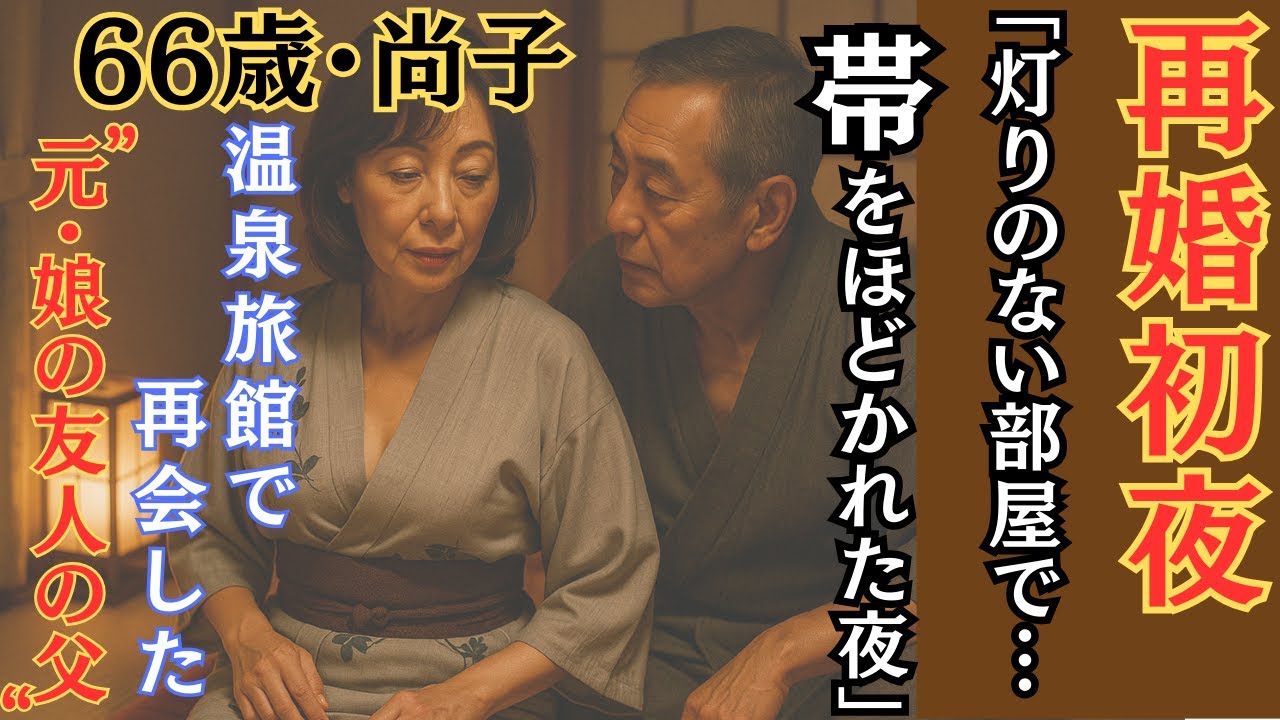 Outline Video 《66歳・尚子、再婚初夜》「帯…ほどいてくれる?」灯りの少ない旅館の部屋で、私は…