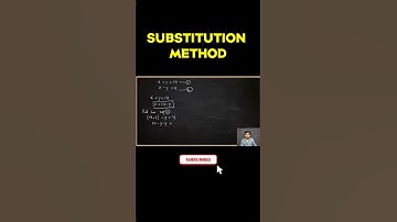 Substitution Method || Pair of linear equations in 2 variables || class 10th Topper Ullu