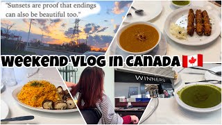 Weekend Vlog In Canada | New Restaurant Maie Dinner Kia | First time Salon maie gay |Shopping Time