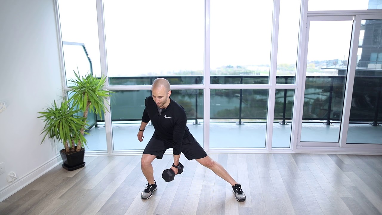 DB Single Arm Lateral Lunge - YouTube