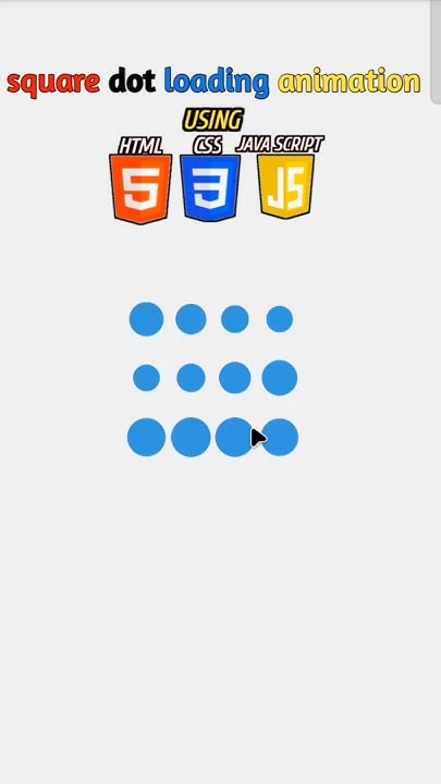 Square dot loading animation using html css #codingshorts # ...