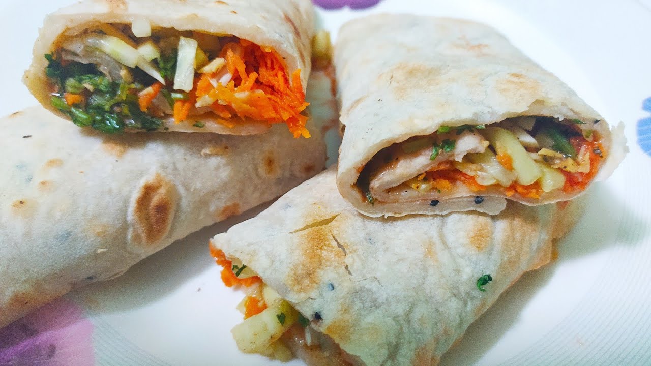 সবজি দিয়ে রুটি রোল।।। vegetable ruti roll।।quick and easy recipe ...