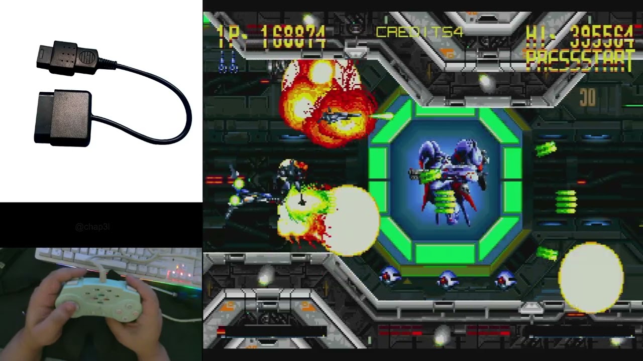 Sega Saturn | PS1/PS2 Controller Adapter | ASCII Pad V2 Pearl Green PlayStation Controller