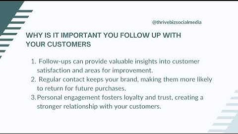 Mastering The Art Of Customer Follow-up!