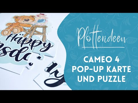 Silhouette Cameo 4 - Pop-up Karte und Puzzle
