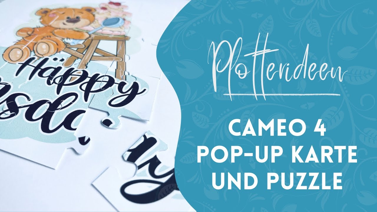 Silhouette Cameo 4 - Pop-up Karte und Puzzle