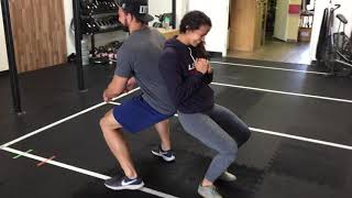 Partner Wall Sit Walk