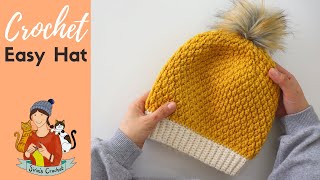 How To Crochet Easy Alpine Hat / Beginner Friendly Beanie Tutorial