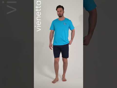 Купить Бавовняний літній костюм (футболка + шорти) VIENETTA MAN 6010160000 в Украина в Lingerie.ua - Одяг для дому та відпочинку, Відео 1