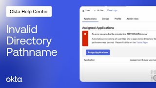Troubleshooting Error: An Invalid Directory Pathname was Passed  | Okta Support