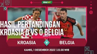 🇭🇷vs🇧🇪hasil pertandingan Kroasia vs Belgia [0-0] FIFA WORLD CUP 2022 QATAR
