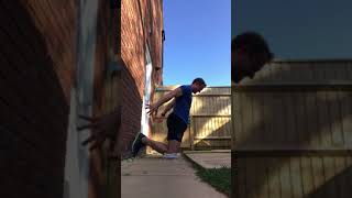 Wall Nordic hamstring w/ISO hold, forefoot loaded