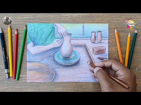 الحرف الشعبية الصف الخامس الابتدائي وطريقة رسم حرفة الخزف