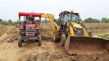 New Jcb Ecoxcellence Working With Mahindra And Swaraj Tractor | All about Tractors and Jcb