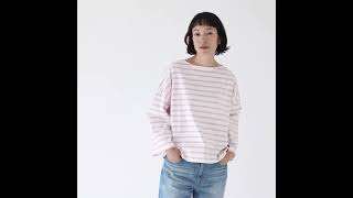 8分袖ボーダーTシャツ｜Le Minor（ルミノア）の商品詳細