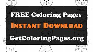 Cat coloring pages free printable