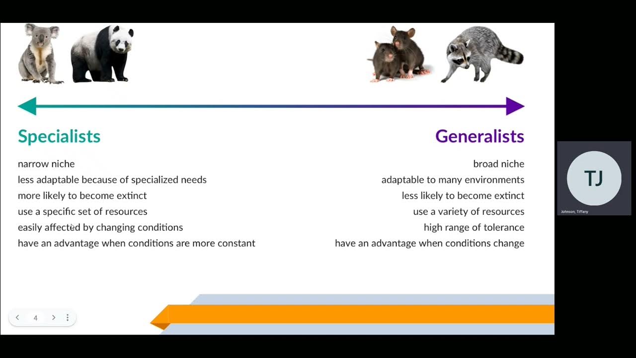 Topic 3.1 Generalist and Specialist Species - YouTube