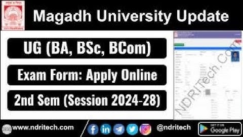 Magadh University BA BSc BCom 2nd Sem Exam Form 2025 Session 2024 28