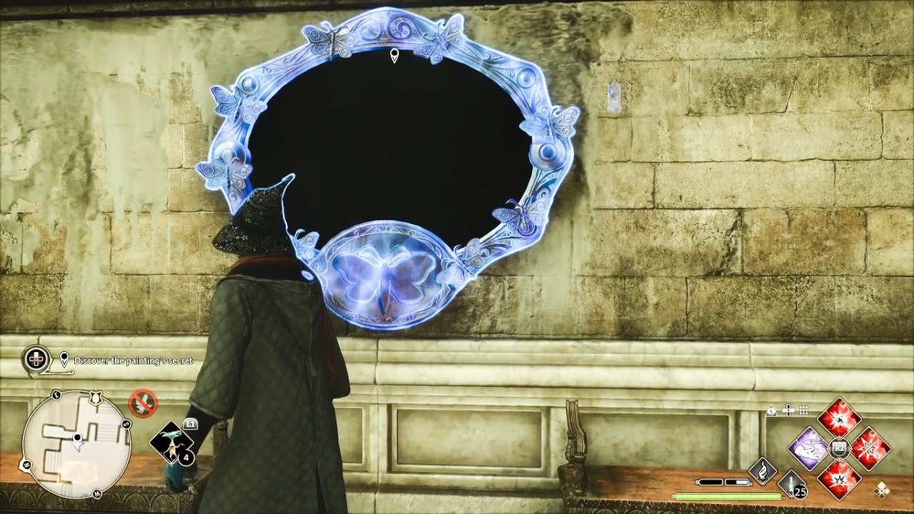 Discover the painting's secret - Like a moth to a frame - Hogwarts Legacy