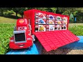 Toy Cars Box, Where is the Same Picture as a Miniature Car ? | Big Red Trailer Runs in the Park