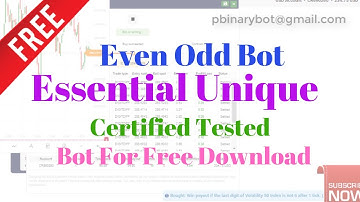 Free Binary.com Bot - Even Odd Binary Bot | No Questions Certified Binary Bot