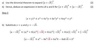 Jun 18 M AS U1 Q10 Binomial expansion