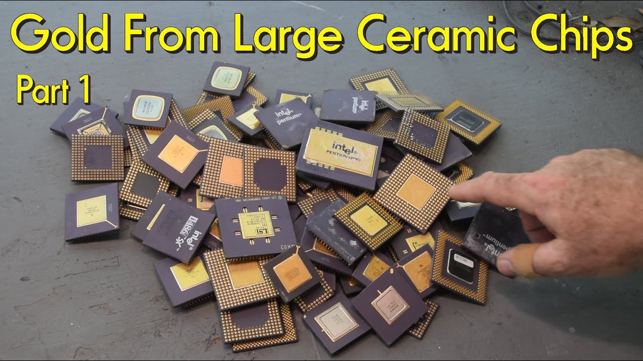 Золото из больших керамических процессоров, часть 1 #золото #извлечениезолота #лом #электронныеот...