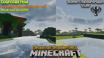 Shasvat Shader V0.1 Download Now supports Renderdragon 1.20+ no clickbait ||By AerithGray #mcpe #rtx