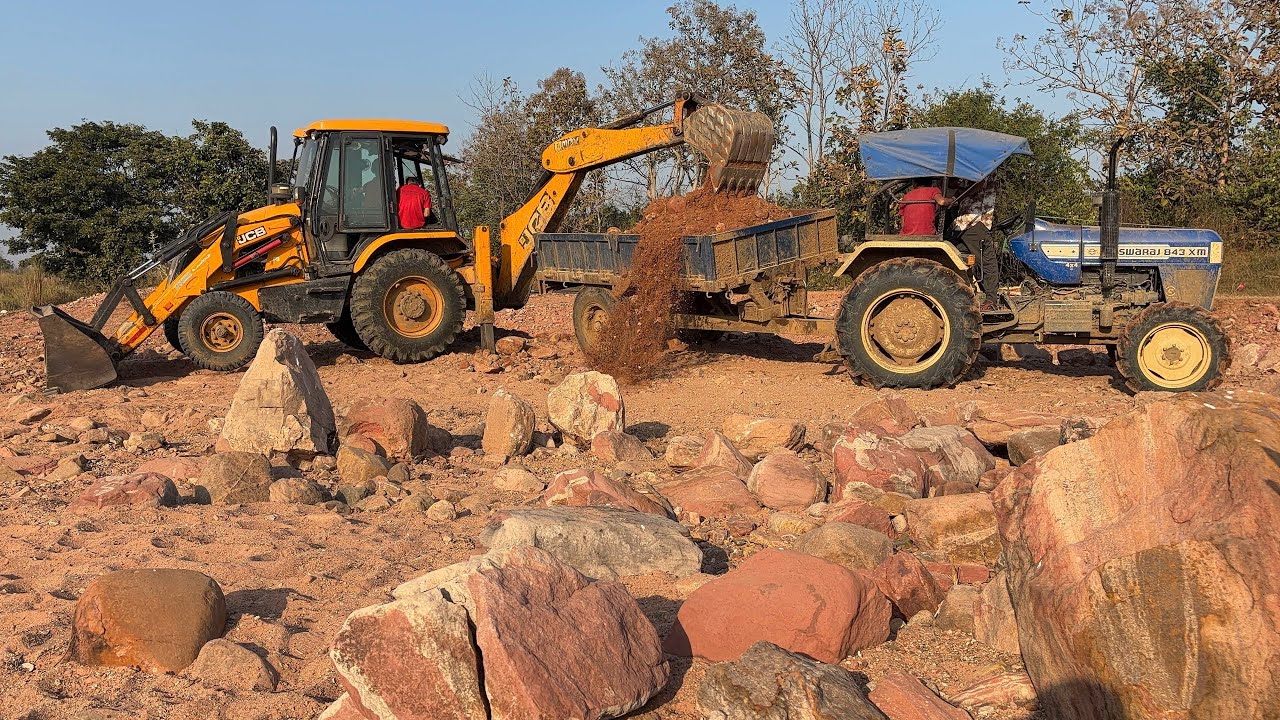 JCB Pulling Power Test All My 4wd Tractors Swaraj 843 Massey Ferguson 246 Sonalika 47 JohnDeere 5045