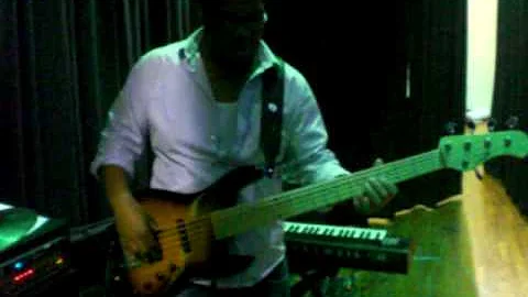 Bass Man Rob Cureton snapping after the concert
