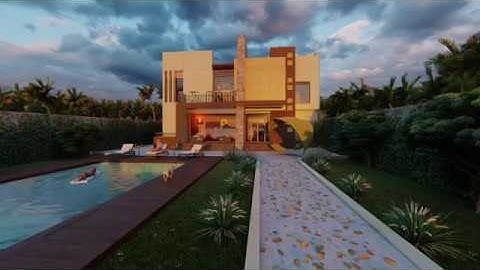 lumion 9 - Animation - Villa on beach