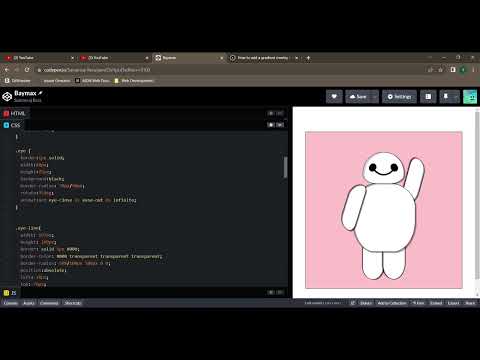 HTML & CSS Smiling and Waving robot