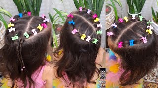 Cute hairstyles for kids _ Baby Girl Hairstyle Easy _ Braids For Short Hair