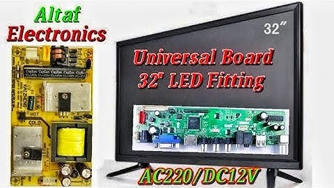 Universal T. R83.031 Board Install in Ecostar LED TV DC12 V Urdu Hindi Altaf Electronics
