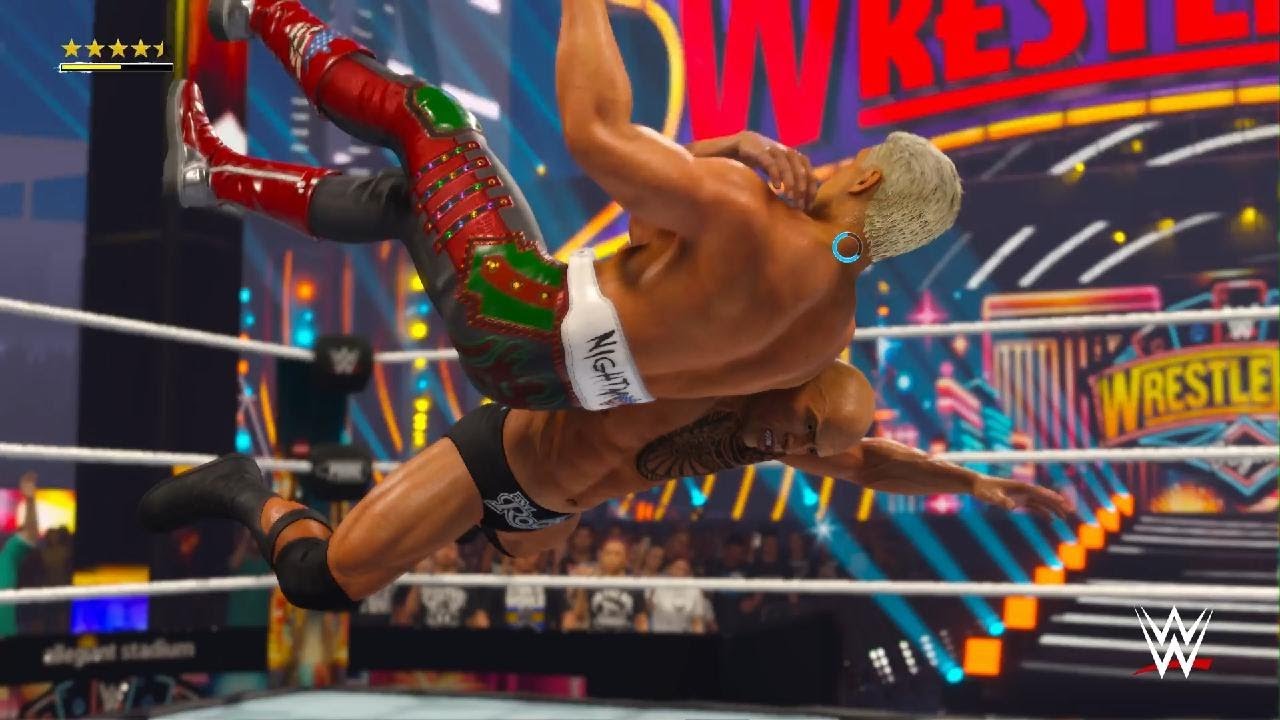 WWE 2K24 - The Rock vs Cody Rhodes l Wrestlemania 41 in Las Vegas - YouTube