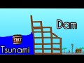 DAM VS Tsunami | will it survive? | water physics simulation