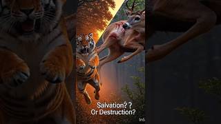 "Tiger vs Deer - The Silent Hunt | AI Wildlife Battle Simulation