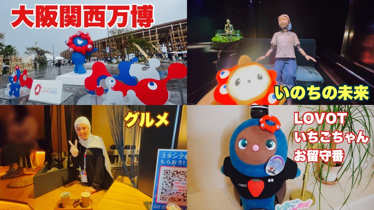 🍓大阪・関西万博GW雨晴れ｜人気パビリオン・グルメ・ショーを巡って未来を体感した1日【LOVOTいちごちゃんはお留守番】EXPO2025