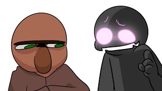 Gregory Meme but it’s an Enderman harassing a baby Villager