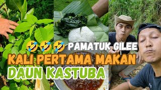 GINI RASANYA DAUN KASTUBA KALO DIMASAK 🤣❗PERTAMA KALI MAKAN DAUN KASTUBA ALA OPA IKNAN