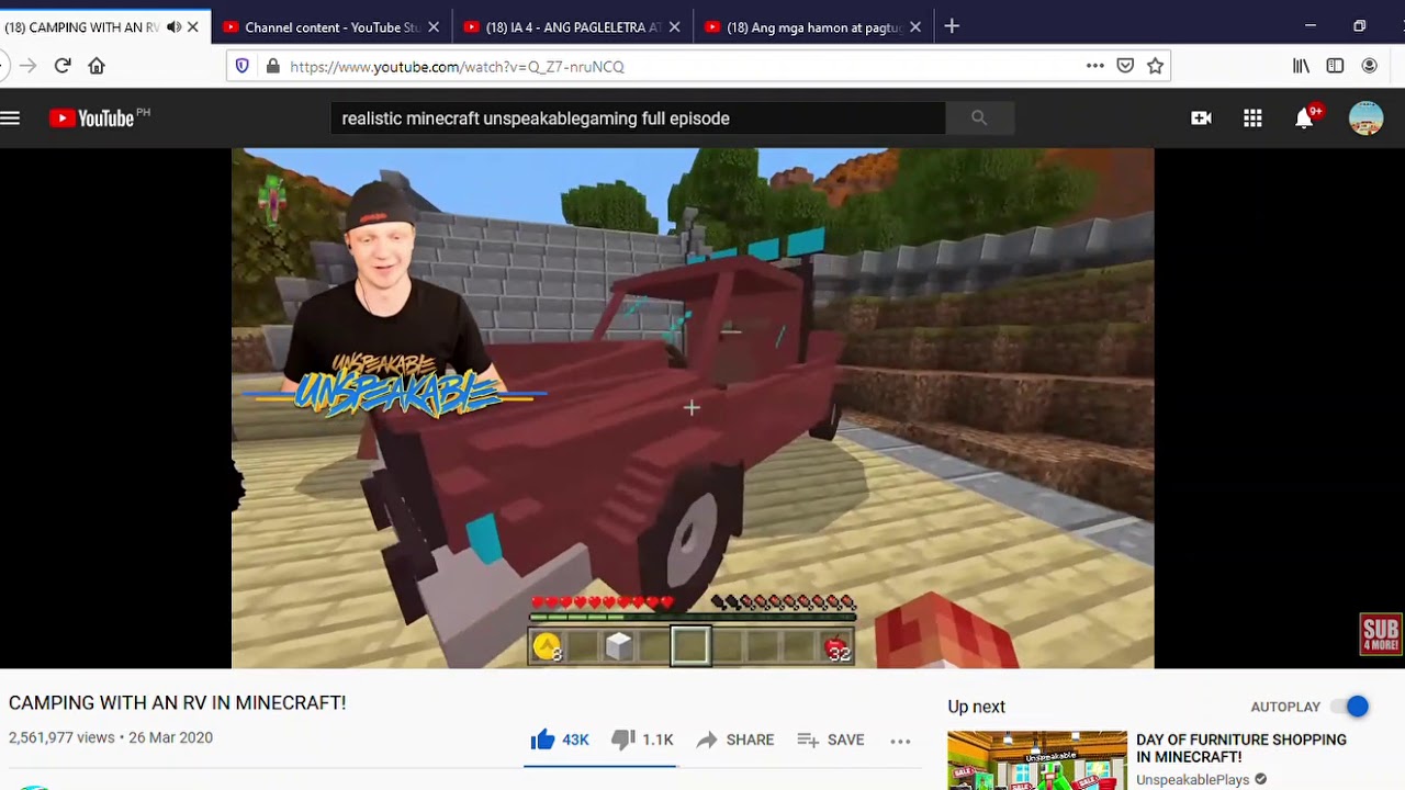 18 CAMPING WITH AN RV IN MINECRAFT! and UNSPEAKABLE YouTube