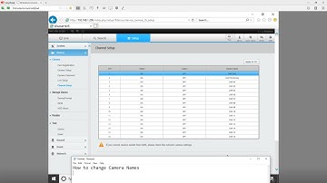 How to edit camera name in WISENET NVR