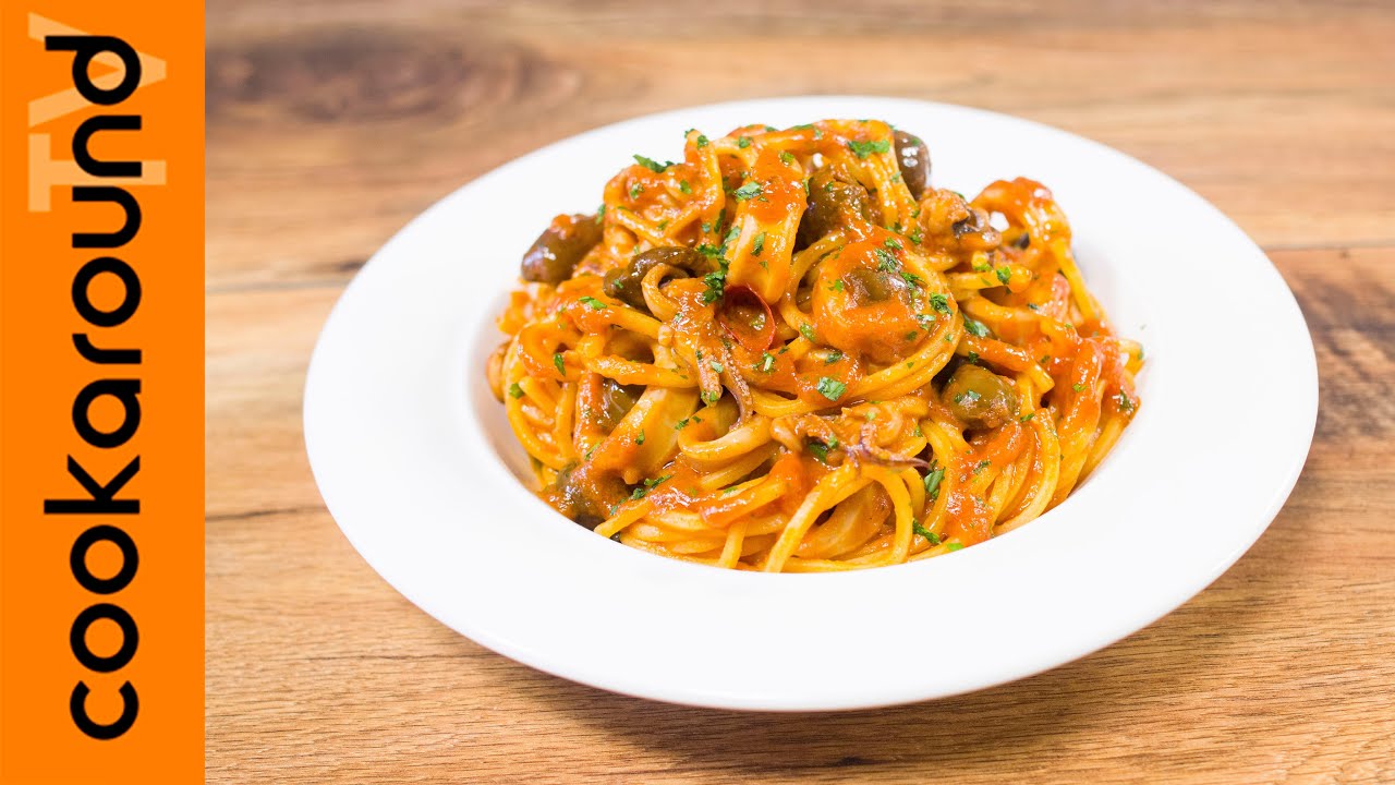 Tonnarelli con calamari e olive taggiasche YouTube