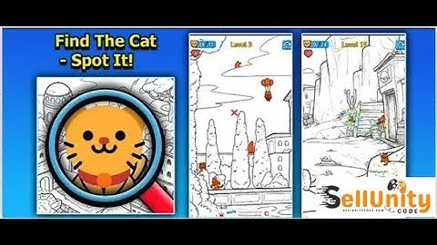 Find The Cat – Spot It 2D Game Unity Source Code - ellunitycode.com