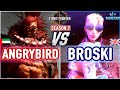 Sf6  angrybird akuma vs broski aki  sf6 high level gameplay