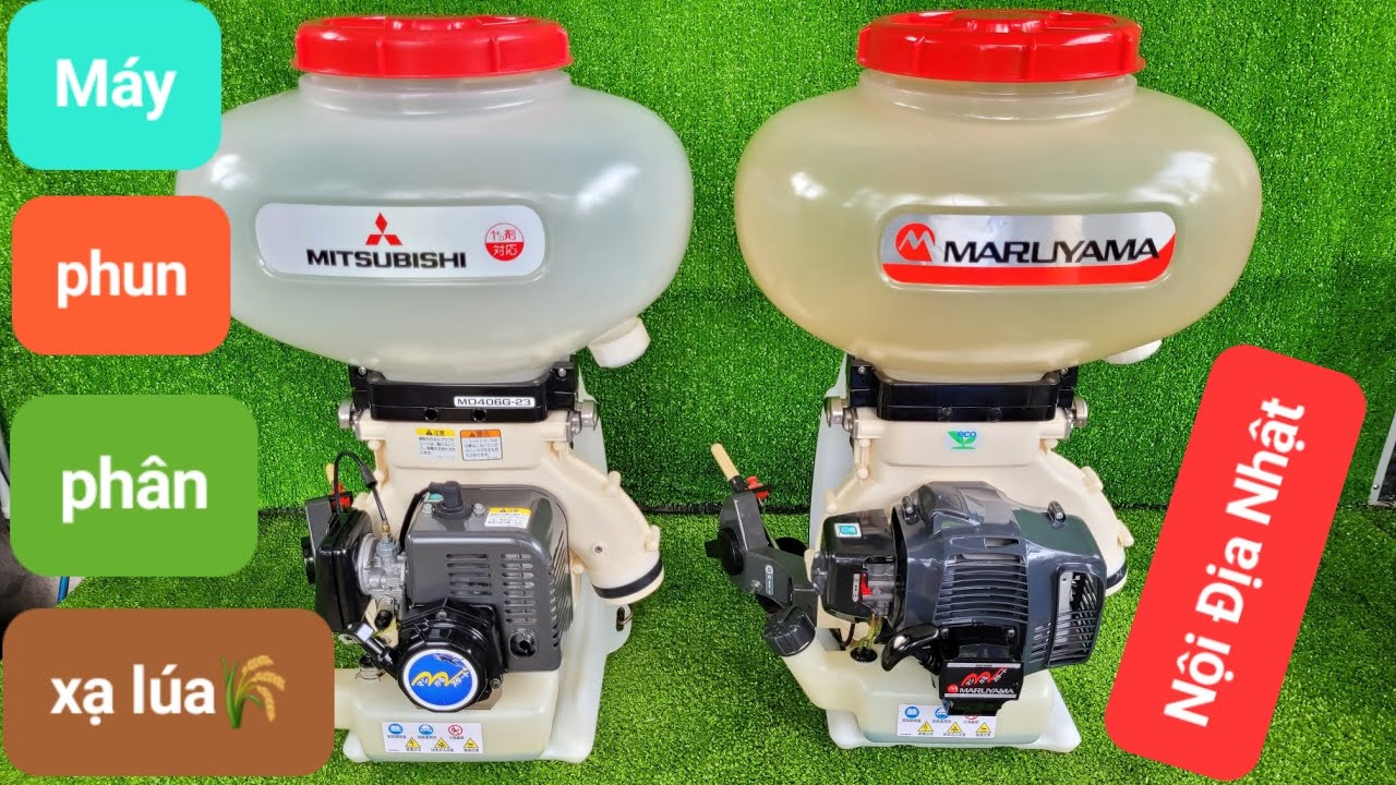10/10🐍 Máy phun phân xạ lúa🌾Mitsubishi 💖 Maruyama 🥰 40cc thùng 23 lít 😘🫰