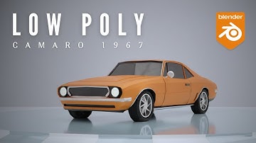 Modeling low poly car in Blender❗️CAMARO (1969)